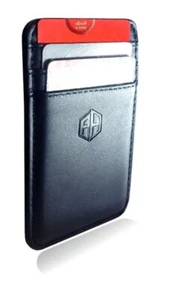 AH Mens Slim Wallet, Minimalist Thin Front Pocket Leather Credit Card Holder - Picture 1 of 6