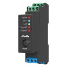 Shelly Pro 2 Relaisschalter 2 Kanäle 25A Smart Wifi Lan und Bluetooth DIN Rail
