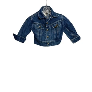Vtg Lee Riders Denim Jacket Button Up PADT 153438 Boys Youth Size 4 - Picture 1 of 5