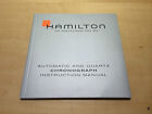 Booklet Hamilton Automatisch Und Quarz Chronograph - Instruction Manual Manuell