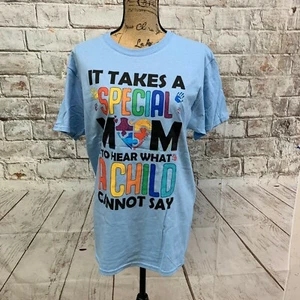 Women Shirt Graphic Tee Size Medium Special Mom Blue 1005 Cotton Ladies (4279) - Afbeelding 1 van 5