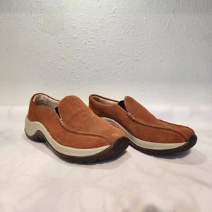 L.L. Bean braune Wildleder Slipper Halbschuhe Damen 5M Leder Mokassins Fahren #AFH4-04 - Bild 1 von 8