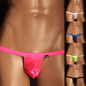 Mens G-String Thong Bulge Pouch Panties Micro Bikini T-back Underwear Briefs` - Picture 1 of 24
