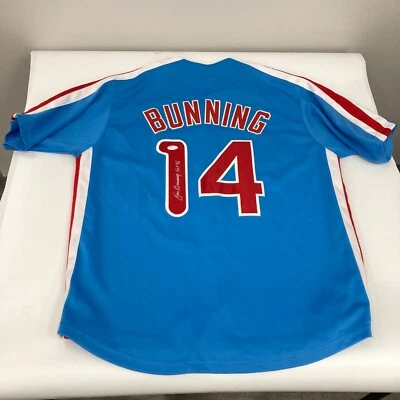 Jim Bunning Hall Of Fame 1996 Signed Philadelphia Phillies Jersey JSA Sticker - Image 1 of 4