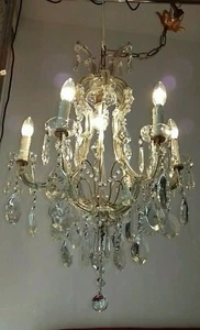 Bellissimo Lampadario antico Maria Teresa 7 luci / Old Chandelier  Ø55cm - Picture 1 of 12