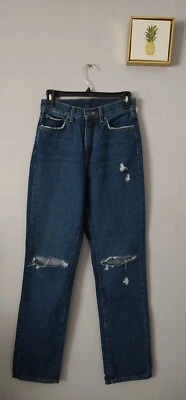 Jeans Carmar Distressed Mujer Tiro Alto Color Azul Talla 25 Buen Estado  Foto 1 de 4