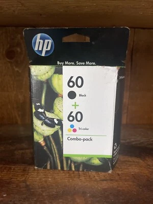HP 60 Black Tri-Color Combo Pack inkjet printer cartridges Exp 03/2012 - Imagem 1 de 4