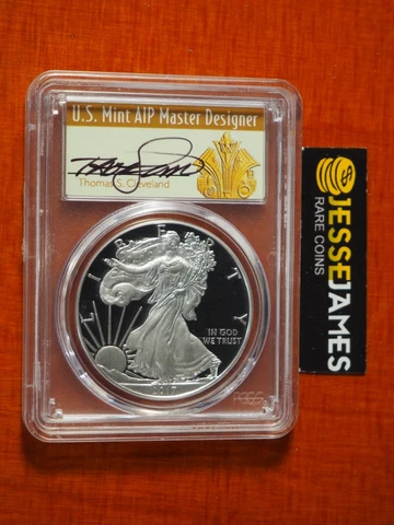 2017 S PROOF SILVER EAGLE PCGS PR70 DCAM FDI CLEVELAND FROM CONGRATULATIONS SET Cover