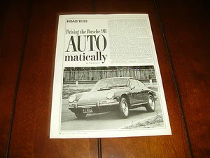 1968 PORSCHE 911 SPORTOMATIC ***ORIGINAL VINTAGE ARTICLE*** - Picture 1 of 3