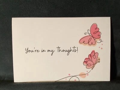 Thinking of You Encouragement Card Sweet Pink Butterflies You’re Amazing! - Image 1 of 4