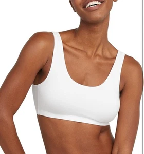 Hanes Damen 3er Pack Scoop Back Bralettes ohne Bügel ungepolstert weiß XL neu mit Etikett - Bild 1 von 8