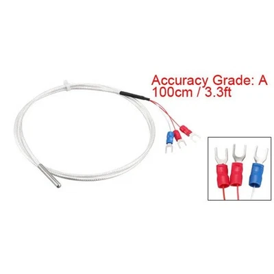 Accurate PT100 Temperature Sensor Probe 3 Insulating Prongs 3 3ft Cable - Image 1 of 4