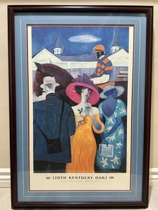 Gary Kelley 2002 128th Kentucky Oaks Limited Edition Lithographie, gerahmt & signiert - Bild 1 von 7