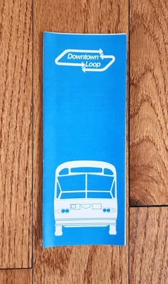 1978 MARTA BUS TIME TABLE SCHEDULE MAP ROUTE DOWNTOWN LOOP ATLANTA GA - Image 1 of 4