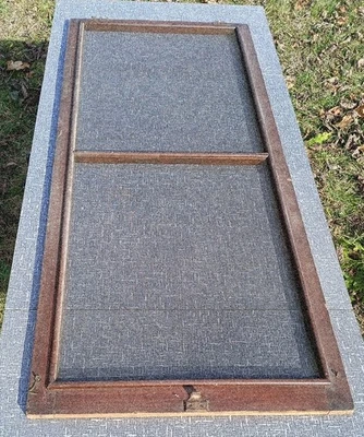 Pantallas antiguas de porche/ventana de castaño de 24,5 x 56,5". Cribado de aluminio RARO. Foto 1 de 4