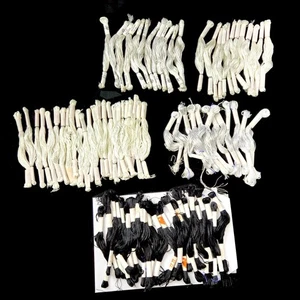 72 SKEINS OASIS & 12 ALIZAH SILK RAYON THREADS WHOLESALE LOT:  WHITE, BLACK   BM - Picture 1 of 1