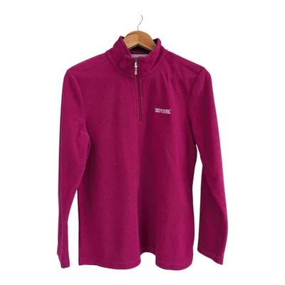 Regatta 1/4 Quarter Zip Long sleeve Fleece Pink/Purple Size UK 14 - Image 1 of 3