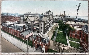 1910 Vintage POSTCARD POST CARD NEW YORK CITY BELLEVUE HOSPITAL NYC - Picture 1 of 2
