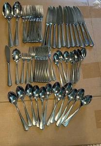 Reed & Barton Newbury 59 Teile Edelstahl Besteck Service für 8 + Portion Extra - Bild 1 von 18