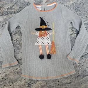 Mud Pie Ghost top with sequins and orange glitter size 4t-5t - Picture 1 of 3