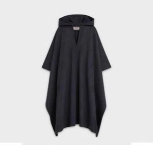 Celine Food Court Poncho Cape 36 gray 100% cashmere - Picture 1 of 9