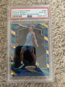 2019 Panini Prizm Blue Yellow Green Choice Prizm Darius Bazley Rookie RC PSA 10 - Picture 1 of 1