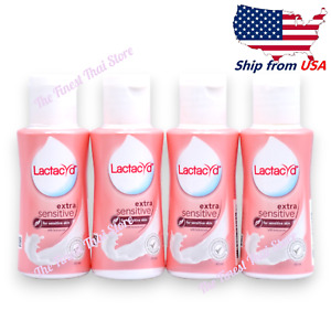 Lactacyd Extra Sensitive Feminine Wash 60ml pack 4 , Free Ship from USA