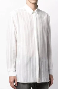 Camisa blanca a rayas Saint Laurent para hombre talla 40 o 15/3,4 - Imagen 1 de 4