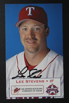 Tarjeta firmada con autógrafo de Lee Stevens Texas Rangers 3x5 2006 foto promocional Fan Fest Foto 1 de 2