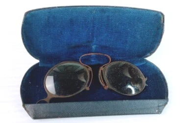 Anteojos antiguos de colección gafas de mano Howard Albert Bemis con estuche Foto 1 de 4