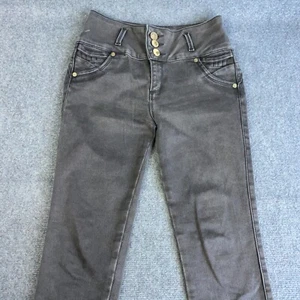 FF Jeans Womens Size 8 Original Black Faded Shaping Stretch Denim Brazilian Made - Picture 1 of 13