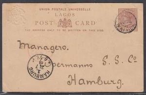 Lagos - 16 de junio. Postal de Lagos 1891 a Alemania - Imagen 1 de 2