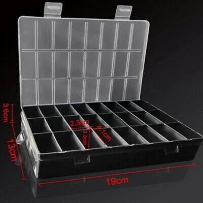 1*Plastic Storage Box,Hard Plastic Adjustable Compartment Slot Craft Organizer - Image 1 of 4
