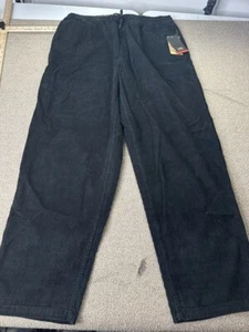 Pantalones de Pana Vans Negros XL Sueltos Ajuste Cónico Gama Patinaje Elástico - Imagen 1 de 12