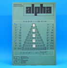 Alpha 3 von 1982 Mathematische Schülerzeitschrift Mathematik Mathe Logik S1