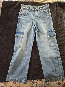 Victory Heart Girls Size 10 NWT Jeans Medium Blue Side Pockets Button Fly - Picture 1 of 13