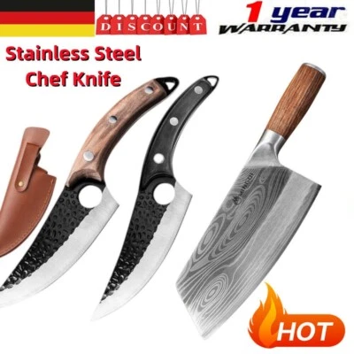 Profi Küchenmesser Damaskus Chinese Kochmesser Edelstahl Hackmesser Fleischbeil - Bild 1 von 4