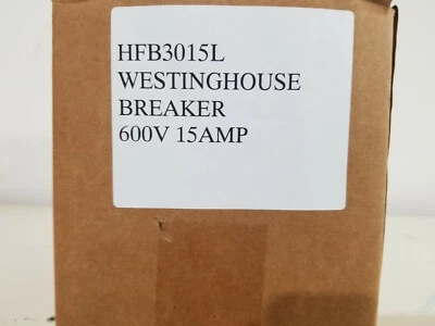 WESTINGHOUSE HFB3015L AB DE-ION CIRCUIT BREAKER 15A 600VAC 3POLE 4997D19G34 - Image 1 of 4