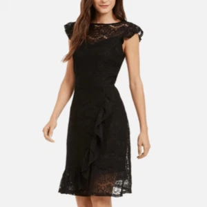 Monteau -726 Kleid mit Rüschen und Spitze in Schwarz Größe XS - Bild 1 von 8