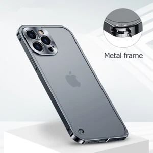 Coque Pour iPhone 15 16 Pro Max 14 13 12 Aluminium Alliage Métal Dur Mat Cover - Photo 1 sur 20
