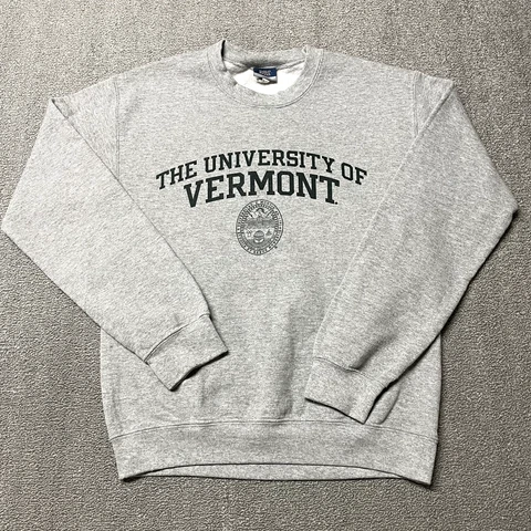 University Vermont Sweatshirt Men Small Adult Gray NCAA University UVM College Cover