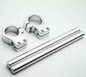 Aluminum Clip-on 38,5mm - BMW R80 R100 RT Cafe Racer Custom Handlebar CNC - Picture 1 of 9