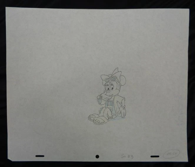 Lindo Traje de Baño Disney Minnie Mouse Traje de Baño Producción Original Dibujo M53 Foto 1 de 1