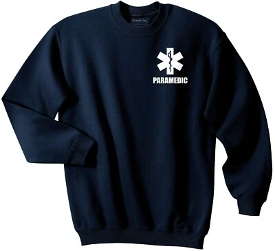 Paramedic crewneck sweatshirt with Reflective decoration both front and back - Image 1 of 4