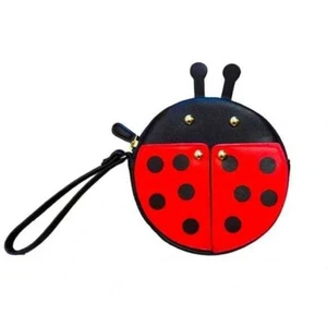 Luv Betsey Johnson Ladybug/Lady Bug Coin Purse Wristlet Clutch Wallet Polka Dot - Picture 1 of 14