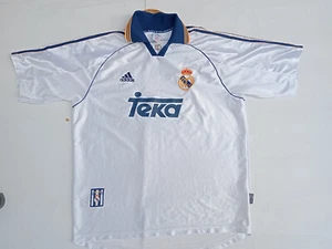 ADIDAS REAL MADRID FC TRIKOT 98-2000 HOME SHIRT FUSSBALL SOCER TEKA WEISS - Bild 1 von 4