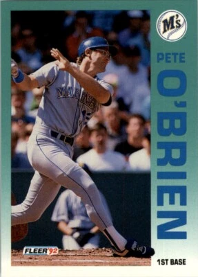 1992 Fleer MLB Pete O'Brien #289 - Image 1 of 2