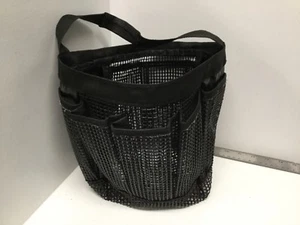 Handwerk Bingo Hobby Netz Caddy Beuteltasche schwarz gummiertes Material mehrere Taschen H6 - Bild 1 von 6