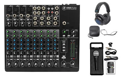 Mackie 1202VLZ4 12-channel Compact Analog Mixer w/4 ONYX Preamps+Headphones+Mic - Image 1 of 4