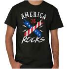 America Band Music Rock And Roll Patriotic Womens or Mens Crewneck T Shirt Tee